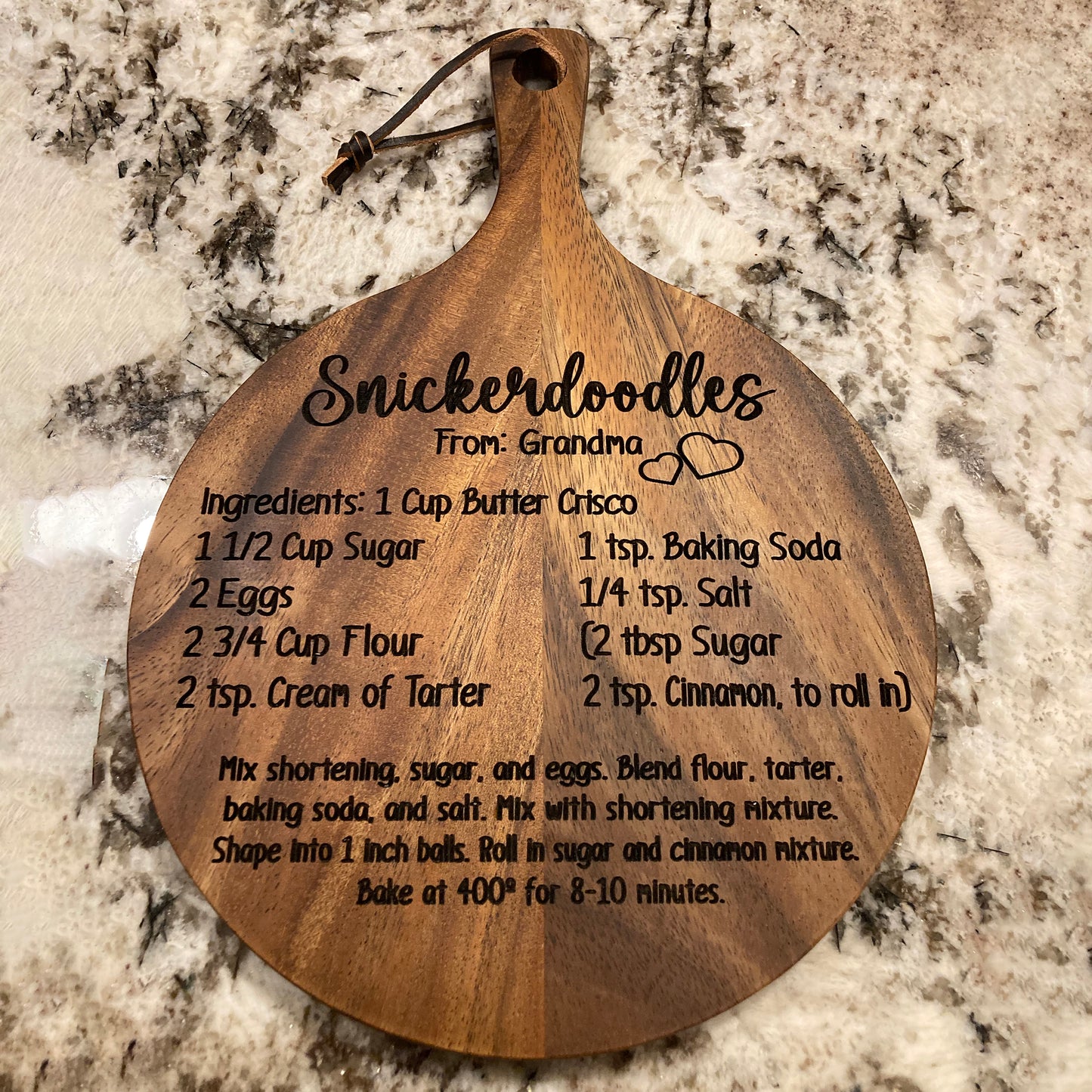 Cutting Board - Round - Personalized